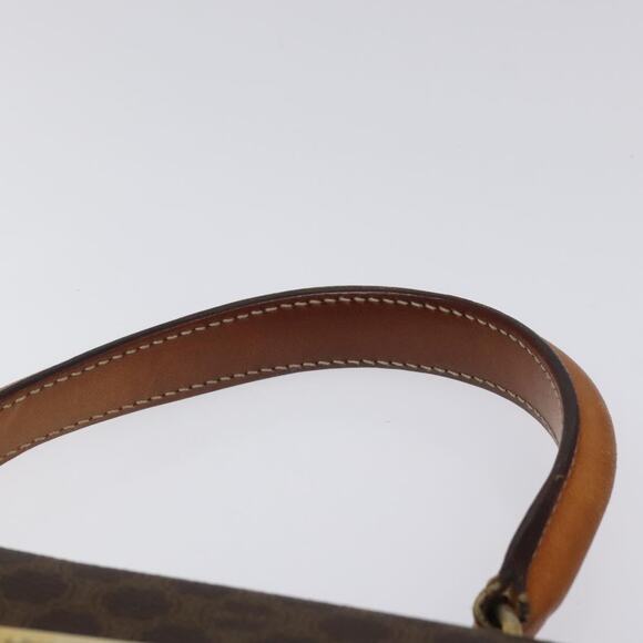 CELINE Macadam Canvas Hand Bag Pvc Leather Brown Gold - Picture 8 of 13